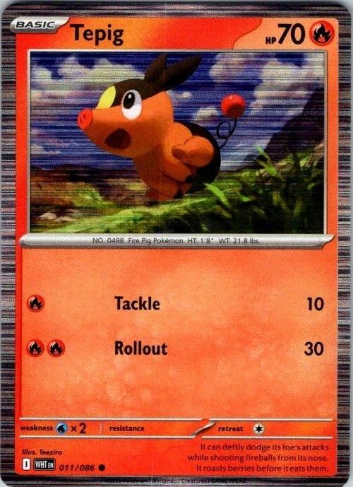White Flare Tepig [Poster-Holo] Pokémon card